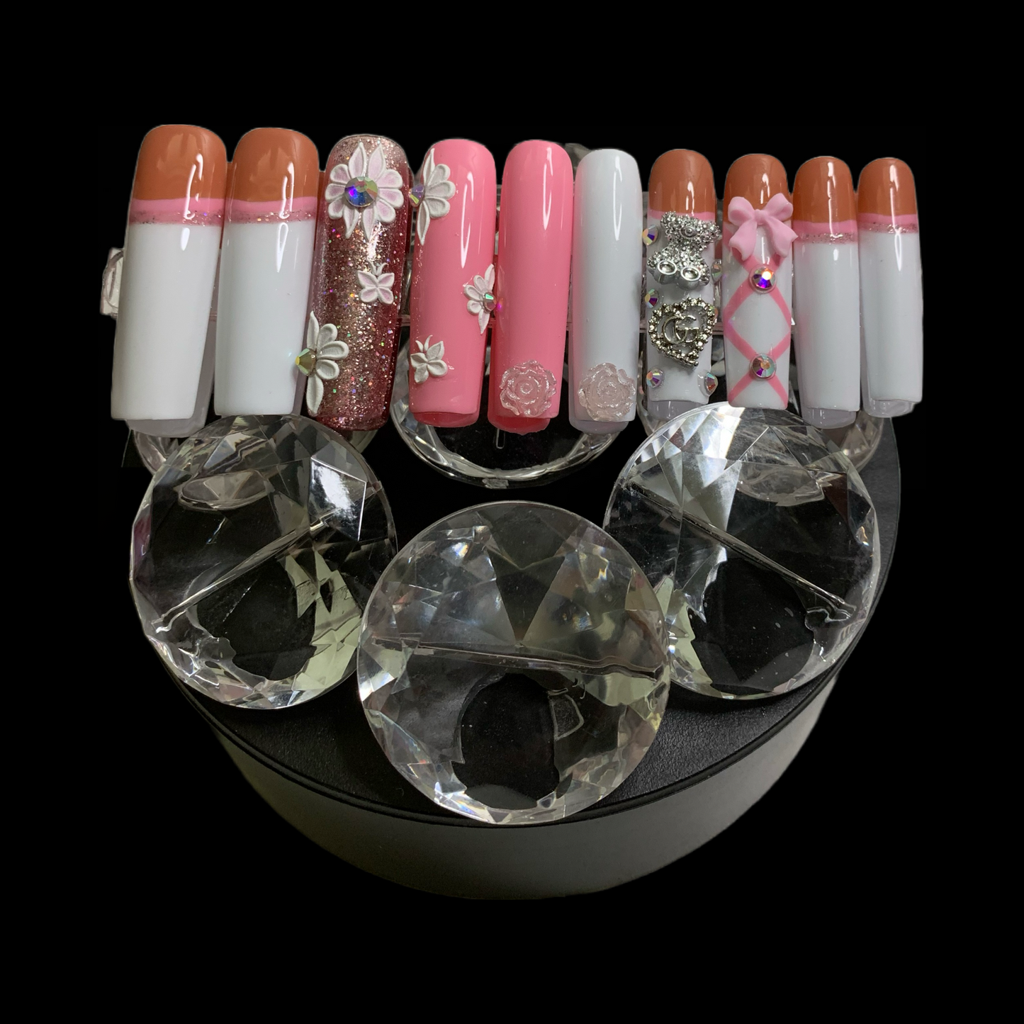 20 piece press on nail set Princess